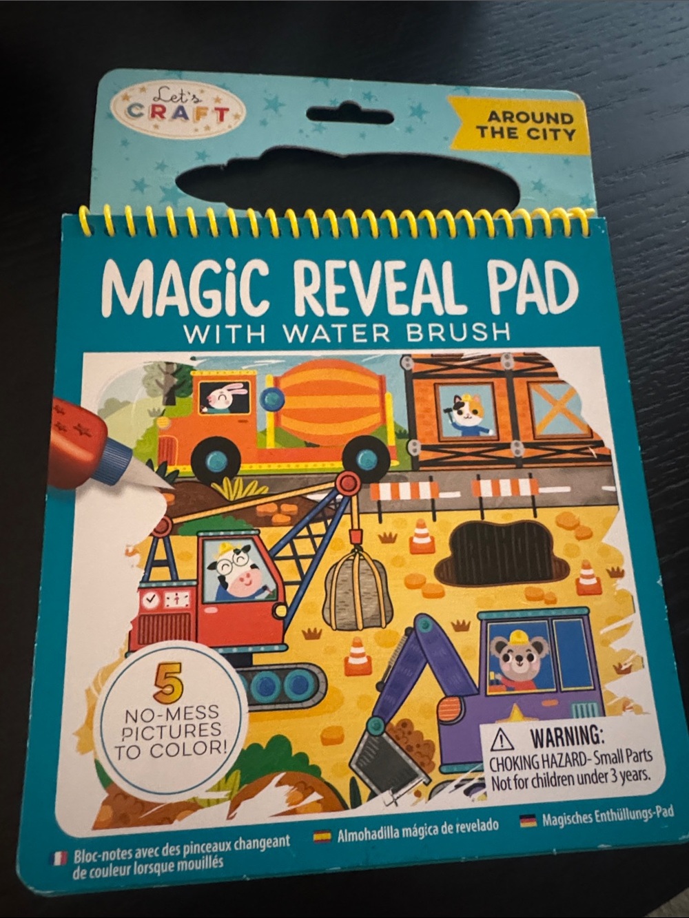 Magic Reveal Pad with Water Brush - Teal